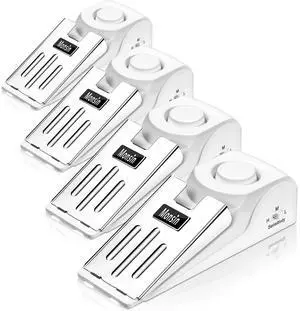 Door Stop Alarm, Door Stopper with 120DB Security Alarm, Floor Wedge Doorstop for Travel Apartment Home House (Pack of 4) Door Stop Alarm, Door Stopper with 120DB Security Alarm, Floor Wedge Doorstop for Travel Apartment Home House (Pack of 4)