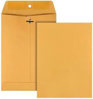 7 x 10 Clasp Envelopes, Clasp and Gummed Closures for Storing or Mailing, 28 lb Kraft Paper, 100 per Box (QUA37868) 7 x 10 Clasp Envelopes, Clasp and Gummed Closures for Storing or Mailing, 28 lb Kraft Paper, 100 per Box (QUA37868)