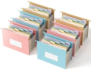 Wheat Straw Hanging File Folders,7-Pocket Accordion Organizer 1.2" Accordion Pockets, Large Capacity, Letter Size for Filing Cabinet, 100% BPA Free, Return to Nature, Healthy Living-6 Wheat Straw Hanging File Folders,7-Pocket Accordion Organizer 1.2" Accordion Pockets, Large Capacity, Letter Size for Filing Cabinet, 100% BPA Free, Return to Nature, Healthy Living-6