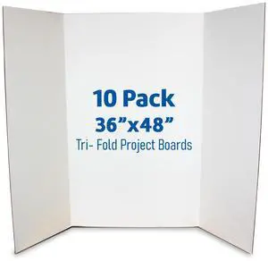 36 x 48 Project Boards for Presentations, Science Fair, School Projects, Event Displays and Trifold Picture Board, Proudly Made in USA - Clay White - 10 Pack 36 x 48 Project Boards for Presentations, Science Fair, School Projects, Event Displays and Trifold Picture Board, Proudly Made in USA - Clay White - 10 Pack