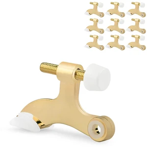 10 Pack Hinge Pin Door Stopper Bright Brass - Adjustable Heavy Duty Gold Hinge Pin Door Stops with White Rubber Bumper Tip 10 Pack Hinge Pin Door Stopper Bright Brass - Adjustable Heavy Duty Gold Hinge Pin Door Stops with White Rubber Bumper Tip