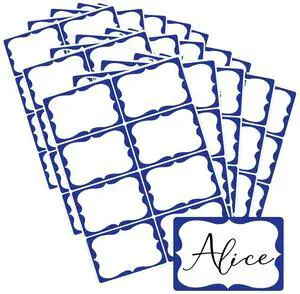 Plain Name Tags Sticker White with Blue Border 3" x 2" Sticky Name Stickers,Nametags 200 Pcs Adhesive Name Tag Labels, Stickers for Clothes,School,Office,Home,Classroom (Pack of 3) Plain Name Tags Sticker White with Blue Border 3" x 2" Sticky Name Stickers,Nametags 200 Pcs Adhesive Name Tag Labels, Stickers for Clothes,School,Office,Home,Classroom (Pack of 3)