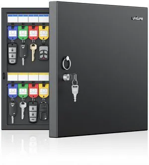 48 Keys Key Lock Box, Wall Mount Key Box, Car Key Organizer with Writable Key Racks and Tags, Security Key Cabinet, Car Key Holder Storage Box for Office, Hotel & Company 48 Keys Key Lock Box, Wall Mount Key Box, Car Key Organizer with Writable Key Racks and Tags, Security Key Cabinet, Car Key Holder Storage Box for Office, Hotel & Company