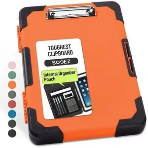 Toughest Clipboard with Storage, Internal Pen Pouch Included, Letter/ A4 Size, Shockproof Heavy Duty Plastic Clip Boards 8.5x11, High Capacity Clipboards Box Case for Contractor Trucker Driver Toughest Clipboard with Storage, Internal Pen Pouch Included, Letter/ A4 Size, Shockproof Heavy Duty Plastic Clip Boards 8.5x11, High Capacity Clipboards Box Case for Contractor Trucker Driver