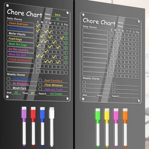 Acrylic Chore Chart Clear Dry Erase Checklist Chore Boars for Family Chores Checklist Reward Chart Responsibility Chart, 12x9'', 2 Boards Acrylic Chore Chart Clear Dry Erase Checklist Chore Boars for Family Chores Checklist Reward Chart Responsibility Chart, 12x9'', 2 Boards