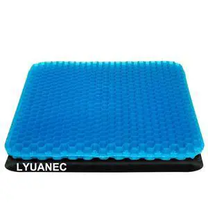Gel Seat Cushion for Long Sitting - 18.5" x 17" x 1.4" (LargeSoft) Zero Gel Cushions for Pressure Relief, Honeycomb Gel Seat Cushion, Ergonomic Silicone Seat Cushion for People Over 100 lbs Gel Seat Cushion for Long Sitting - 18.5" x 17" x 1.4" (LargeSoft) Zero Gel Cushions for Pressure Relief, Honeycomb Gel Seat Cushion, Ergonomic Silicone Seat Cushion for People Over 100 lbs