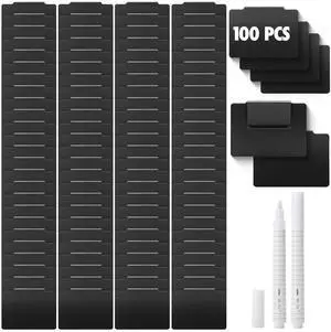 Basket Labels Clip On Set, 102 pcs 100 Removable Bin Labels Clip On with 2 Chalk Markers, Storage Bin, Basket Tags Basket Labels Clip On Set, 102 pcs 100 Removable Bin Labels Clip On with 2 Chalk Markers, Storage Bin, Basket Tags