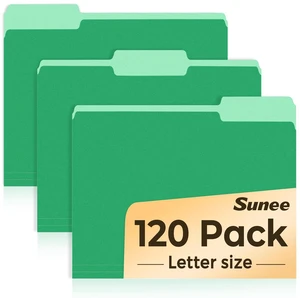 File Folders, 120 Pack Manilla Folders 8.5 x 11, Colored File Folders Home Office School Supplies for Documents Files Paper, Green File Folders, 120 Pack Manilla Folders 8.5 x 11, Colored File Folders Home Office School Supplies for Documents Files Paper, Green