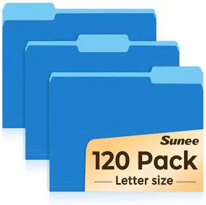 File Folders, 120 Pack Manilla Folders 8.5 x 11, Colored File Folders Home Office School Supplies for Documents Files Paper,Blue File Folders, 120 Pack Manilla Folders 8.5 x 11, Colored File Folders Home Office School Supplies for Documents Files Paper,Blue