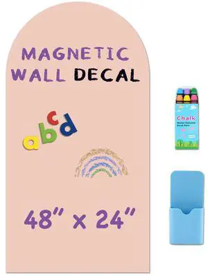 Arch Magnetic Wall Decal - 48" x 24" Matte Finish Chalkboard Sticker for Wall - Magnetic Board for Home(Camel Blush) Arch Magnetic Wall Decal - 48" x 24" Matte Finish Chalkboard Sticker for Wall - Magnetic Board for Home(Camel Blush)