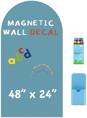 Arch Magnetic Wall Decal - 48" x 24" Matte Finish Chalkboard Sticker for Wall - Magnetic Board for Home(Celadon) Arch Magnetic Wall Decal - 48" x 24" Matte Finish Chalkboard Sticker for Wall - Magnetic Board for Home(Celadon)
