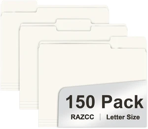 File Folder, 150 Pack 1/3 Cut Tab File Folders Letter Size, Folders for Dcouments, Folders with Tab Great for Organizing and Easy File Storage, White File Folder, 150 Pack 1/3 Cut Tab File Folders Letter Size, Folders for Dcouments, Folders with Tab Great for Organizing and Easy File Storage, White