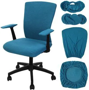 4 Pcs Office Chair Covers Stretchable Armrest Seat,XL,Emerald Green Universal Fit Office Desk Chairs, Protective Seat Backrest Slipcovers, Stretchable Prevent Wear, Easy Install for Rotating 4 Pcs Office Chair Covers Stretchable Armrest Seat,XL,Emerald Green Universal Fit Office Desk Chairs, Protective Seat Backrest Slipcovers, Stretchable Prevent Wear, Easy Install for Rotating