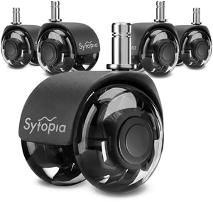Office Chair Wheels 2" Desk Chair Caster Wheels Smooth Roller Style Quiet for Carpet and Hardwood Floors Universal Fit 11x22 mm Set of 5 Black Office Chair Wheels 2" Desk Chair Caster Wheels Smooth Roller Style Quiet for Carpet and Hardwood Floors Universal Fit 11x22 mm Set of 5 Black