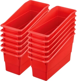 Durable Book & Binder Holders, 12-Pack, Red 5.5" x 12.5" x 7.5", Classroom Organization, Storage Solution, Sturdy & Versatile Durable Book & Binder Holders, 12-Pack, Red 5.5" x 12.5" x 7.5", Classroom Organization, Storage Solution, Sturdy & Versatile