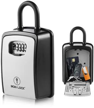 ® XXL Portable Key Lock Box, U-Shackle 4-Digit Code (XXL, Grey) Holds 20-30 keys plus fobs, cards & remotes; unique built-in tray; weather resistant; wall-mount hardware included ® XXL Portable Key Lock Box, U-Shackle 4-Digit Code (XXL, Grey) Holds 20-30 keys plus fobs, cards & remotes; unique built-in tray; weather resistant; wall-mount hardware included