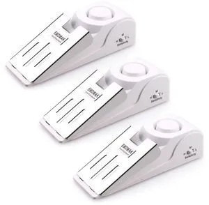 Door Stop Alarm with 120DB Siren Door Stop for Home & Travel (White) (Pack of 3) Door Stop Alarm with 120DB Siren Door Stop for Home & Travel (White) (Pack of 3)