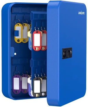 48 Keys Lock Box for Keys with Code, Wall Mount Key Lock Box with Code, Lockbox for Keys, Key Lockbox with Tags, Key Cabinet, Key Storage Box for Home Office & Company, Blue 48 Keys Lock Box for Keys with Code, Wall Mount Key Lock Box with Code, Lockbox for Keys, Key Lockbox with Tags, Key Cabinet, Key Storage Box for Home Office & Company, Blue