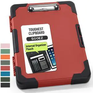 Toughest Clipboard with Storage, Internal Pen Pouch Included, Letter/ A4 Size, Shockproof Heavy Duty Plastic Clip Boards 8.5x11, High Capacity Clipboards Box Case for Contractor Trucker Driver Toughest Clipboard with Storage, Internal Pen Pouch Included, Letter/ A4 Size, Shockproof Heavy Duty Plastic Clip Boards 8.5x11, High Capacity Clipboards Box Case for Contractor Trucker Driver