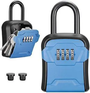 Key Lock Box for House Keys Combination Lockbox with Code, 1 Blue For Contractors Guest Realtor Security Storage, Apartment Doorknob, Resettable, Weatherproof, Combination, High-capacity Key Lock Box for House Keys Combination Lockbox with Code, 1 Blue For Contractors Guest Realtor Security Storage, Apartment Doorknob, Resettable, Weatherproof, Combination, High-capacity