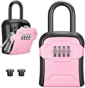 Key Lock Box for House Keys Combination Lockbox with Code, 1 Pink For Contractors Guest Realtor Security Storage, Apartment Doorknob, Resettable, Weatherproof, Combination, High-capacity Key Lock Box for House Keys Combination Lockbox with Code, 1 Pink For Contractors Guest Realtor Security Storage, Apartment Doorknob, Resettable, Weatherproof, Combination, High-capacity