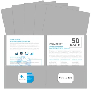 Two Pocket Folders, Paper Folders with Pockets, 50 Pack, Gray 2 Pocket Folders Fit Letter Size Paper, Paper File Folder for School Office Home Business Two Pocket Folders, Paper Folders with Pockets, 50 Pack, Gray 2 Pocket Folders Fit Letter Size Paper, Paper File Folder for School Office Home Business