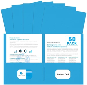 Two Pocket Folders, Paper Folders with Pockets, 50 Pack, LightBlue 2 Pocket Folders Fit Letter Size Paper, Paper File Folder for School Office Home Business Two Pocket Folders, Paper Folders with Pockets, 50 Pack, LightBlue 2 Pocket Folders Fit Letter Size Paper, Paper File Folder for School Office Home Business
