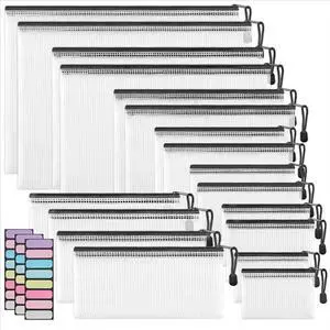 18 Pcs Mesh Zipper Pouch Bags, Multi-use Zipper Pouches, 8 Sizes Multi-use Travel Bags for Office, School, Board Game, Puzzles, Cosmetics, Travel Accessories, and Home Organization, 9 colors 18 Pcs Mesh Zipper Pouch Bags, Multi-use Zipper Pouches, 8 Sizes Multi-use Travel Bags for Office, School, Board Game, Puzzles, Cosmetics, Travel Accessories, and Home Organization, 9 colors