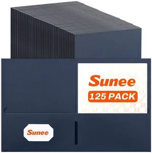Folders with Pockets(125 Pack, Dark Blue), 2 Pocket Folders Fit Letter Size Paper, Paper File Folder for School Office Home Business Folders with Pockets(125 Pack, Dark Blue), 2 Pocket Folders Fit Letter Size Paper, Paper File Folder for School Office Home Business