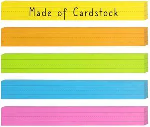 3x24 Inch Colored Sentence Strips Cardstock, 5 Colors, Pack of 100 Heavyweight, Word Learning Strips, Handwriting Practice Tools, Teacher Supplies, Bright Colors 3x24 Inch Colored Sentence Strips Cardstock, 5 Colors, Pack of 100 Heavyweight, Word Learning Strips, Handwriting Practice Tools, Teacher Supplies, Bright Colors