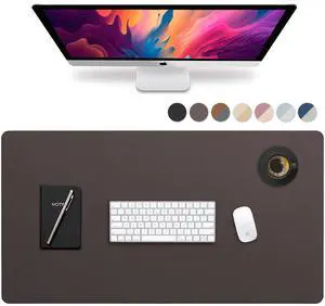 Leather Desk Mat Large 44" x 22", Desk Protector Mat, PU Leather Desk Pad, Large Mouse Pad, Desk Blotter, Desk Pads on Top of Desks, Desk Matt for Desktop, Office Desk Mat (Dark Brown) Leather Desk Mat Large 44" x 22", Desk Protector Mat, PU Leather Desk Pad, Large Mouse Pad, Desk Blotter, Desk Pads on Top of Desks, Desk Matt for Desktop, Office Desk Mat (Dark Brown)