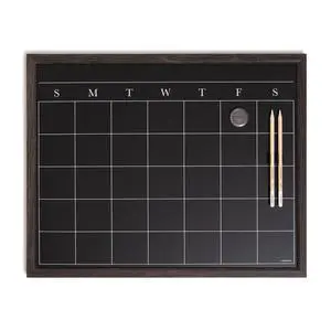 16" x 20" Magnetic Monthly Calendar Chalkboard with Rustic Wood Frame, Blackboard Surface, Wall Mountable, Monthly Planner Board, Magnetic Calendar for Home, Office, Kitchen, Classroom 16" x 20" Magnetic Monthly Calendar Chalkboard with Rustic Wood Frame, Blackboard Surface, Wall Mountable, Monthly Planner Board, Magnetic Calendar for Home, Office, Kitchen, Classroom