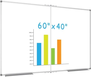 Large Foldable White Board 60x40 Inches, Dry Erase Magnetic White Board, Silver Aluminum Frame with 2 Detachable Marker Tray Wall Mounted Board for Office Home and School Large Foldable White Board 60x40 Inches, Dry Erase Magnetic White Board, Silver Aluminum Frame with 2 Detachable Marker Tray Wall Mounted Board for Office Home and School