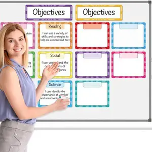Classroom Objectives Magnetic Write Wipe Paper Organization Chart, Dry Erase Objectives Learning Magnets for Classroom Whiteboard Classroom Objectives Magnetic Write Wipe Paper Organization Chart, Dry Erase Objectives Learning Magnets for Classroom Whiteboard