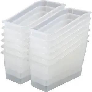 Durable Book & Binder Holders, 12-Pack, Clear Folder & File Plastic Holders Ideal for Narrow or Vertical Storage Needs, Instantly Color Code Your Classroom Durable Book & Binder Holders, 12-Pack, Clear Folder & File Plastic Holders Ideal for Narrow or Vertical Storage Needs, Instantly Color Code Your Classroom