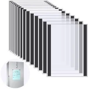 15 Pcs 8 1/2'' x 11'' Rigid Magnetic Sign Holder Magnetic Frames Clear Plastic Paper Holder with Magnet Borders Magnetic Document Holder (15Pcs) 15 Pcs 8 1/2'' x 11'' Rigid Magnetic Sign Holder Magnetic Frames Clear Plastic Paper Holder with Magnet Borders Magnetic Document Holder (15Pcs)