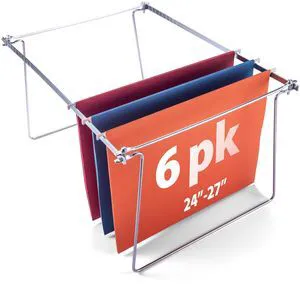 Hanging File Frame, Letter Size (Fits 2427), Adjustable Heavy-Duty Steel File Drawer Organizer for Desks, Cabinets & Shelves, Set of 6 (98620) Hanging File Frame, Letter Size (Fits 2427), Adjustable Heavy-Duty Steel File Drawer Organizer for Desks, Cabinets & Shelves, Set of 6 (98620)