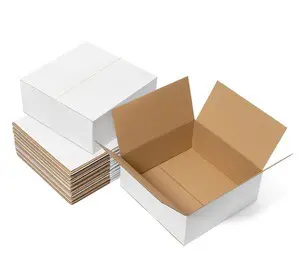 12x12x5" Shipping Boxes 25 Pack Corrugated Cardboard Box White 3 Layers, Bulk quantity, Packaging for Small Business, Square Mailer Mailing Packing Supplies, Smooth 12x12x5" Shipping Boxes 25 Pack Corrugated Cardboard Box White 3 Layers, Bulk quantity, Packaging for Small Business, Square Mailer Mailing Packing Supplies, Smooth