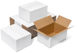 10x7x5" Shipping Boxes 50 Pack Corrugated Cardboard Box White 3 Layers, Bulk quantity, Packaging for Small Business, Mailer Mailing Packing Supplies, Smooth 10x7x5" Shipping Boxes 50 Pack Corrugated Cardboard Box White 3 Layers, Bulk quantity, Packaging for Small Business, Mailer Mailing Packing Supplies, Smooth