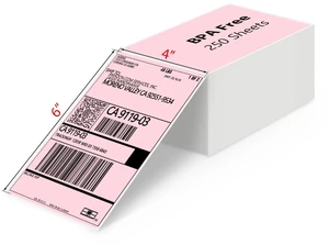 4X6 Thermal Direct Shipping Label Compatible with MUNBYN, IDPRT, Rollo, Postage Label Paper for Small Businesses, 250 Labels/Pack, Pink 4X6 Thermal Direct Shipping Label Compatible with MUNBYN, IDPRT, Rollo, Postage Label Paper for Small Businesses, 250 Labels/Pack, Pink