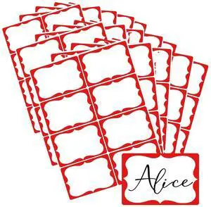 Red Name Tag Stickers, 2"x 3" Holiday Gift Tag Stickers with Red Border 200 Pcs Adhesive Name Sticker Name Badges Labels for Holiday Gift, School, Office, Home, Party (Pack of 3) Red Name Tag Stickers, 2"x 3" Holiday Gift Tag Stickers with Red Border 200 Pcs Adhesive Name Sticker Name Badges Labels for Holiday Gift, School, Office, Home, Party (Pack of 3)