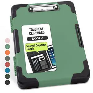 Toughest Clipboard with Storage, Internal Pen Pouch Included, Letter/ A4 Size, Shockproof Heavy Duty Plastic Clip Boards 8.5x11, High Capacity Clipboards Box Case for Contractor Trucker Driver Toughest Clipboard with Storage, Internal Pen Pouch Included, Letter/ A4 Size, Shockproof Heavy Duty Plastic Clip Boards 8.5x11, High Capacity Clipboards Box Case for Contractor Trucker Driver