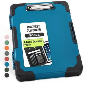 Toughest Clipboard with Storage, Internal Pen Pouch Included, Letter/ A4 Size, Shockproof Heavy Duty Plastic Clip Boards 8.5x11, High Capacity Clipboards Box Case for Contractor Trucker Driver Toughest Clipboard with Storage, Internal Pen Pouch Included, Letter/ A4 Size, Shockproof Heavy Duty Plastic Clip Boards 8.5x11, High Capacity Clipboards Box Case for Contractor Trucker Driver