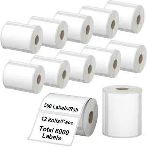 12 Rolls 6000 Pcs 4"x3" 3-Proof Direct Thermal Shipping Labels 1" Core Compatible with Zebra LP2844 ZP450 ZP505 ZD420 GX430T GK420T ZT410 ZD421 and Rollo MUNBYN, 103mmx76mm Thermal Sticker 12 Rolls 6000 Pcs 4"x3" 3-Proof Direct Thermal Shipping Labels 1" Core Compatible with Zebra LP2844 ZP450 ZP505 ZD420 GX430T GK420T ZT410 ZD421 and Rollo MUNBYN, 103mmx76mm Thermal Sticker