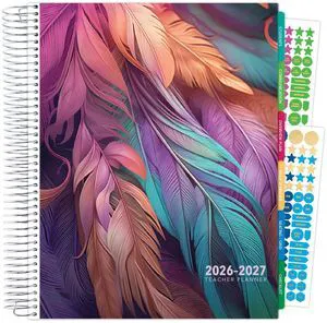 DELUXE TEACHER PLANNER Aug 2026-Jul 2027 8.5x11 Daily Weekly Monthly Organizers with 7 Periods, Pocket Folder, Dated Calendar, Page Tabs, Bookmark and Planning Stickers (Pastel Peacock) DELUXE TEACHER PLANNER Aug 2026-Jul 2027 8.5x11 Daily Weekly Monthly Organizers with 7 Periods, Pocket Folder, Dated Calendar, Page Tabs, Bookmark and Planning Stickers (Pastel Peacock)