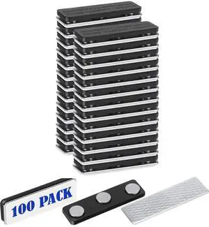100 Magnetic Badge Holders for Clothes, Uniforms, Shirts, Craft, Name Tags Magnets with Adhesive Backing for Students, Visitors, Schoolchildren - Office, Classroom, Conferences, Exhibitions, Meetings 100 Magnetic Badge Holders for Clothes, Uniforms, Shirts, Craft, Name Tags Magnets with Adhesive Backing for Students, Visitors, Schoolchildren - Office, Classroom, Conferences, Exhibitions, Meetings