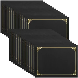 Certificate Holders(Black, 30 Packs), Diploma Covers Gold Foil Border, for Letter Size 8.5x11 Certificates, Cardstock, Document Papers Certificate Holders(Black, 30 Packs), Diploma Covers Gold Foil Border, for Letter Size 8.5x11 Certificates, Cardstock, Document Papers