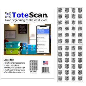 Intelligent QR Labels for Organization/Moving/Storage (48 Unique Labels, 1.5"x1.5") Intelligent QR Labels for Organization/Moving/Storage (48 Unique Labels, 1.5"x1.5")