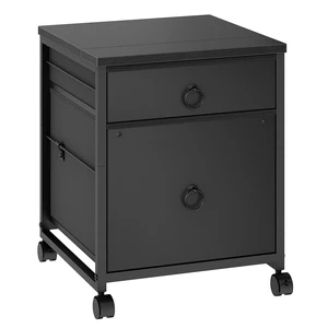 File Cabinet, 2-Drawer Vertical Mobile Office Cabinet, Rolling Printer Stand, for A4/Letter Size Files, Nonwovens Drawer, for Home Office, Black BB21WJ01 File Cabinet, 2-Drawer Vertical Mobile Office Cabinet, Rolling Printer Stand, for A4/Letter Size Files, Nonwovens Drawer, for Home Office, Black BB21WJ01