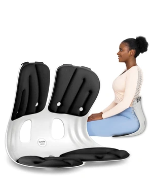 Grand Extra Wide Ergonomic Seat Support, Sit Straighter Without Effort, Passive Posture Trainer for Office, Home & Car (Black) Grand Extra Wide Ergonomic Seat Support, Sit Straighter Without Effort, Passive Posture Trainer for Office, Home & Car (Black)